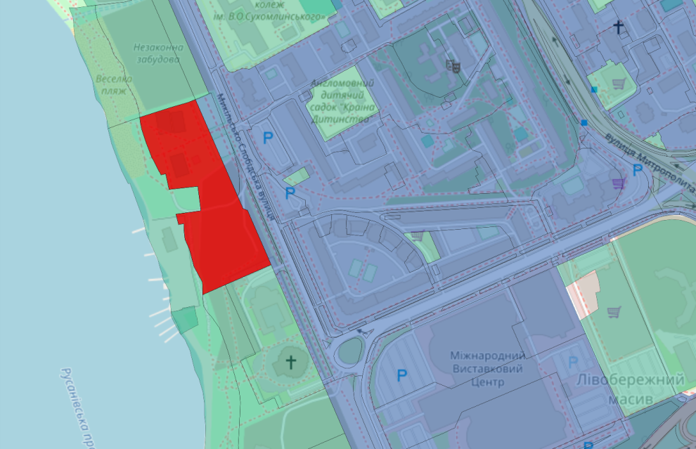 Ощадбанк выставил на аукцион 6,3 га в Киеве на берегу Днепра со стартом 323 млн грн