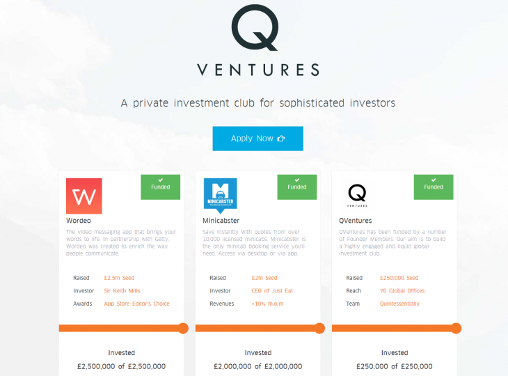 Перспективные стартапы могут обратиться в закрытый британский инвестиционный клуб QVentures.co