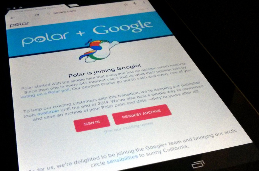 Google приобретает стартап Polar