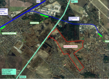 Продаж ділянки 122 га з фасадом на трасу E40 в 20 км від Києва