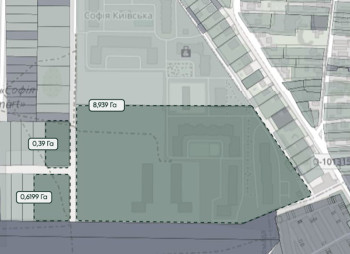 Продажа участка 10 га под жилую застройку в Софиевской Борщаговке