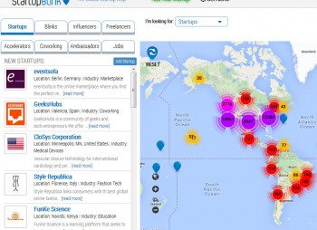 StartupBlink - новый картографический сервис мировых стартапов