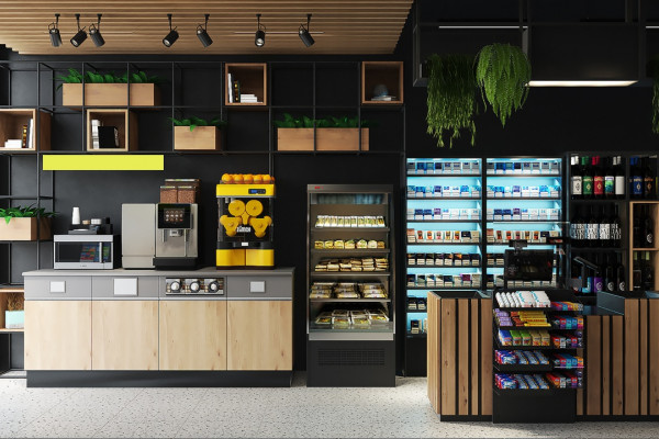 Продажа сети магазинов у дома с современным концептом