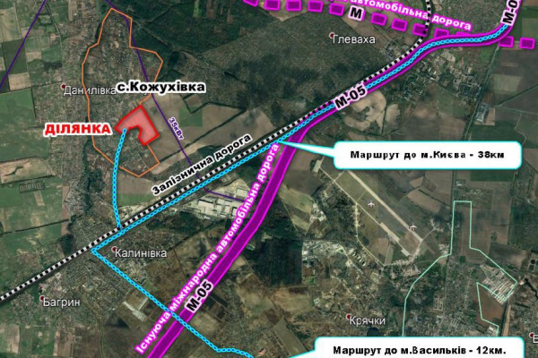 Продаж ділянки промислового призначення 25 га, Київська область, Васильківський район