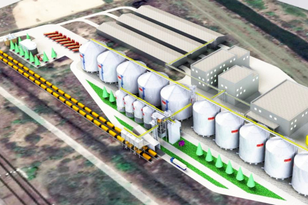 Construction of a large terminal for storage, transshipment and processing of agricultural crops in Transcarpathia