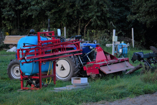 Berry farm for growing organic raspberries and currants