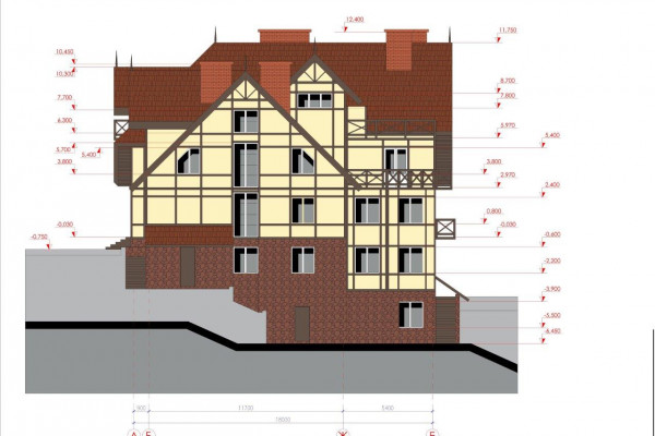 Гостиница 1474 м2 фасад трасса Н09 курорт Буковель 14 км