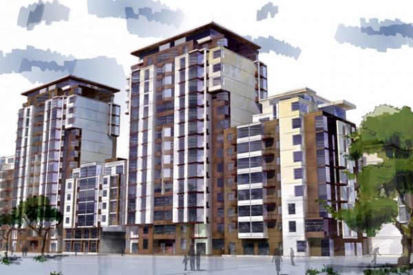 Строительство жилого комплекса с торговым центром в г. Одесса