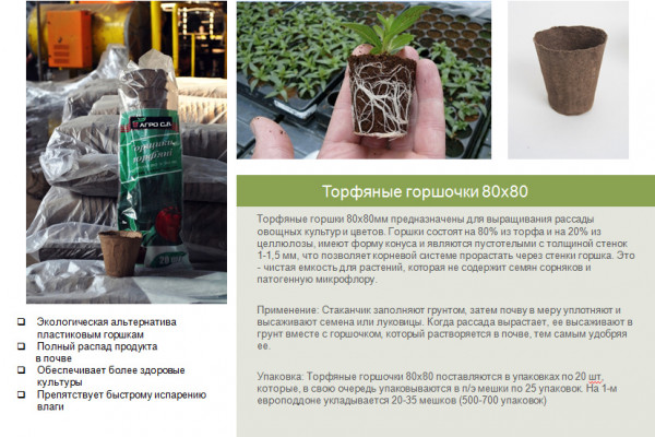 Производство и реализация изделий из торфа – торфяные стаканчики для выращивания рассады