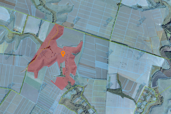 Agricultural land for the organization of a farm or crop production