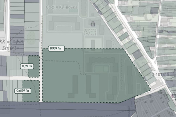 Продажа участка 10 га под жилую застройку в Софиевской Борщаговке