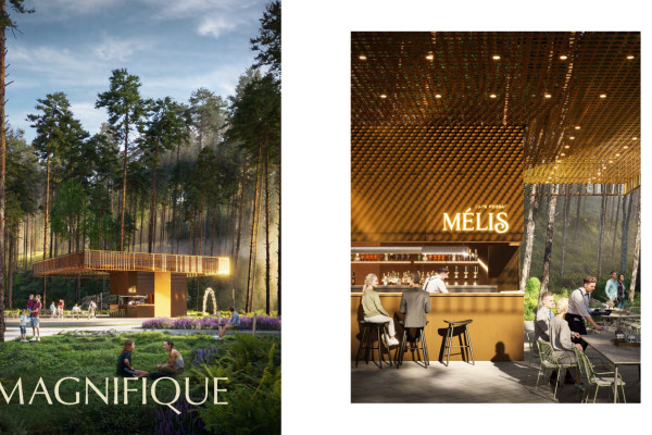 Инвестиционная продажа панорамного ресторана 779 м² на 9-м этаже премиум-комплекса MÉLIS (рядом с Буковелем) с гарантированным доходом