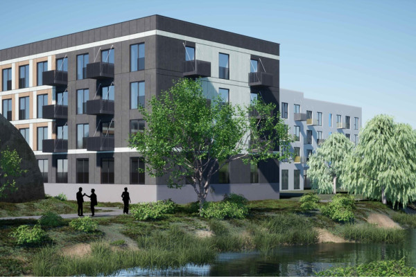 Продажа участка с проектом девелопмента комплекса 4500 м2 квартир в Латвии, Рига