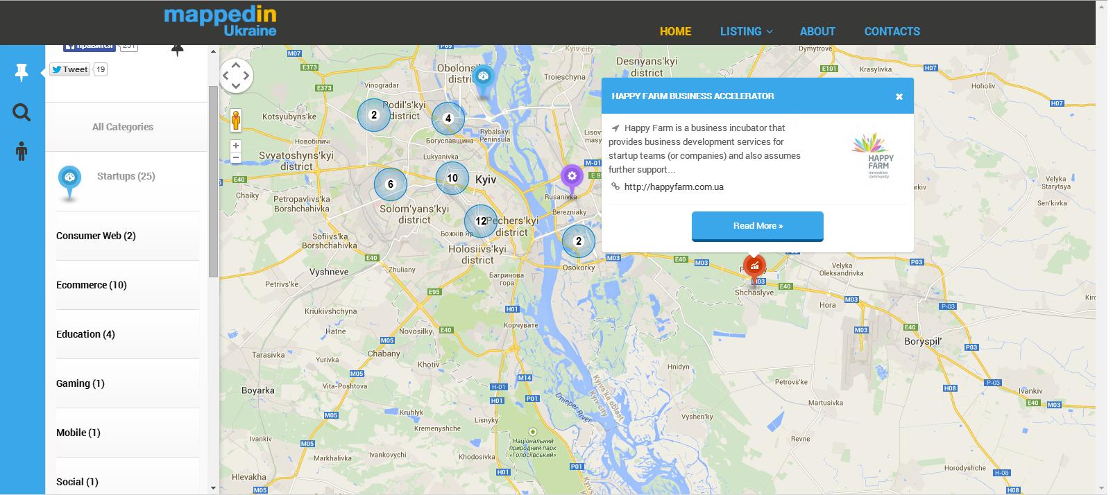 В Украине появилась онлайн-карта стартапов
