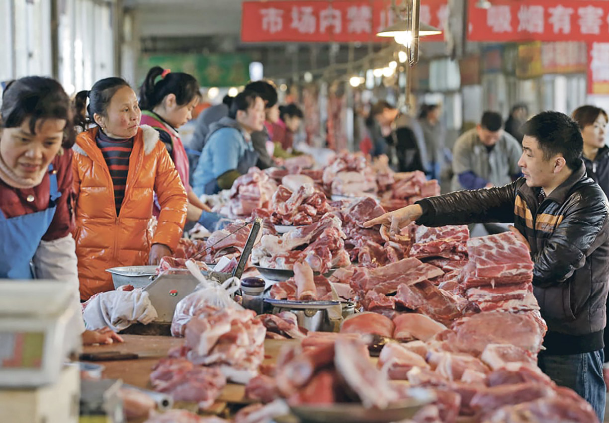 Китайский мясной рынок