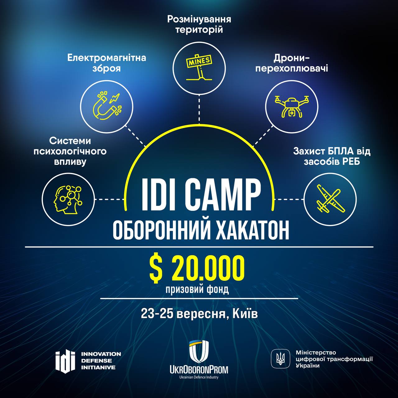 IDI Camp - Оборонний хакатон (в партнерстві з Укроборонпромом та Мінцифрою)